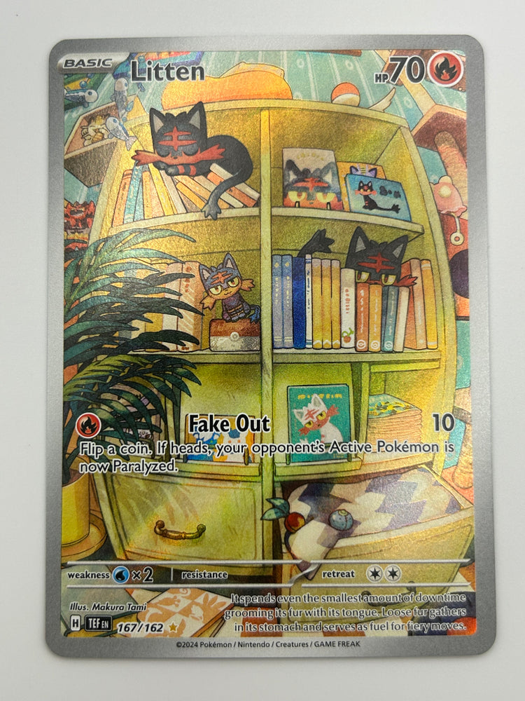 Litten Illustration Rare Temporal Forces NM