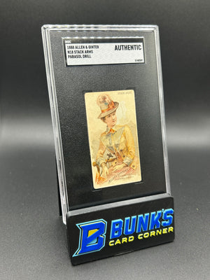 1888 N18 Stack Arms Allen & Ginter Parasol Drill SGC Authentic