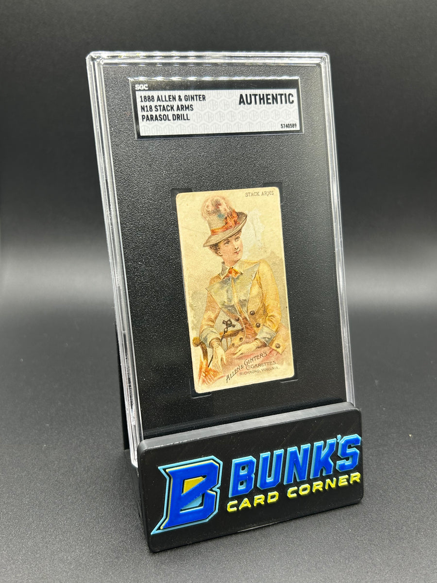 1888 N18 Stack Arms Allen & Ginter Parasol Drill SGC Authentic
