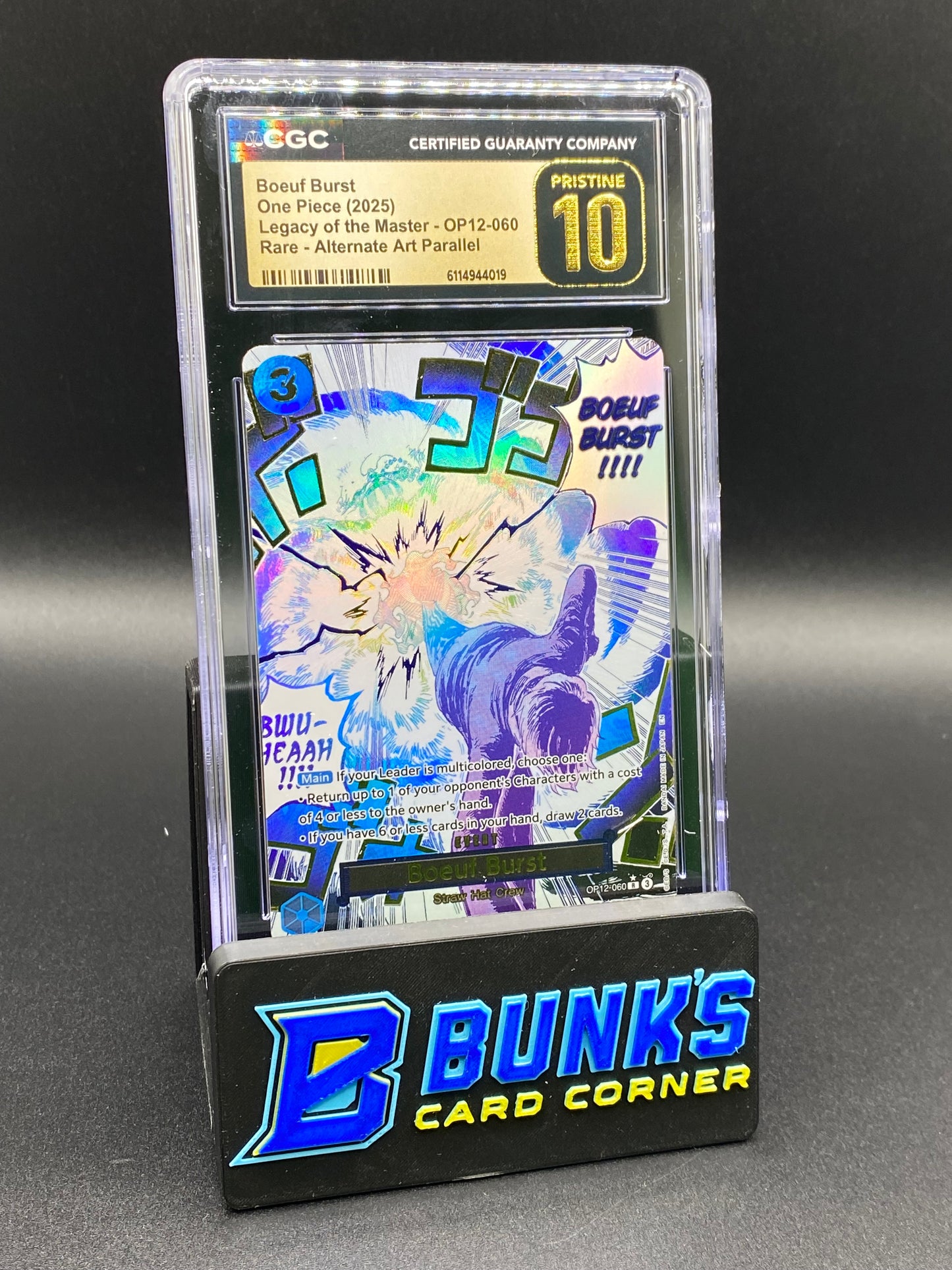 Boeuf Burst Alternate Art Parallel Legacy of the Master CGC PRISTINE 10