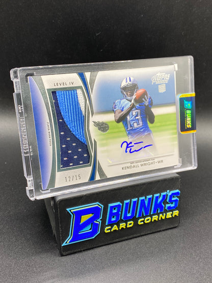 Kendall Wright Topps Prime Patches 12/15 Auto