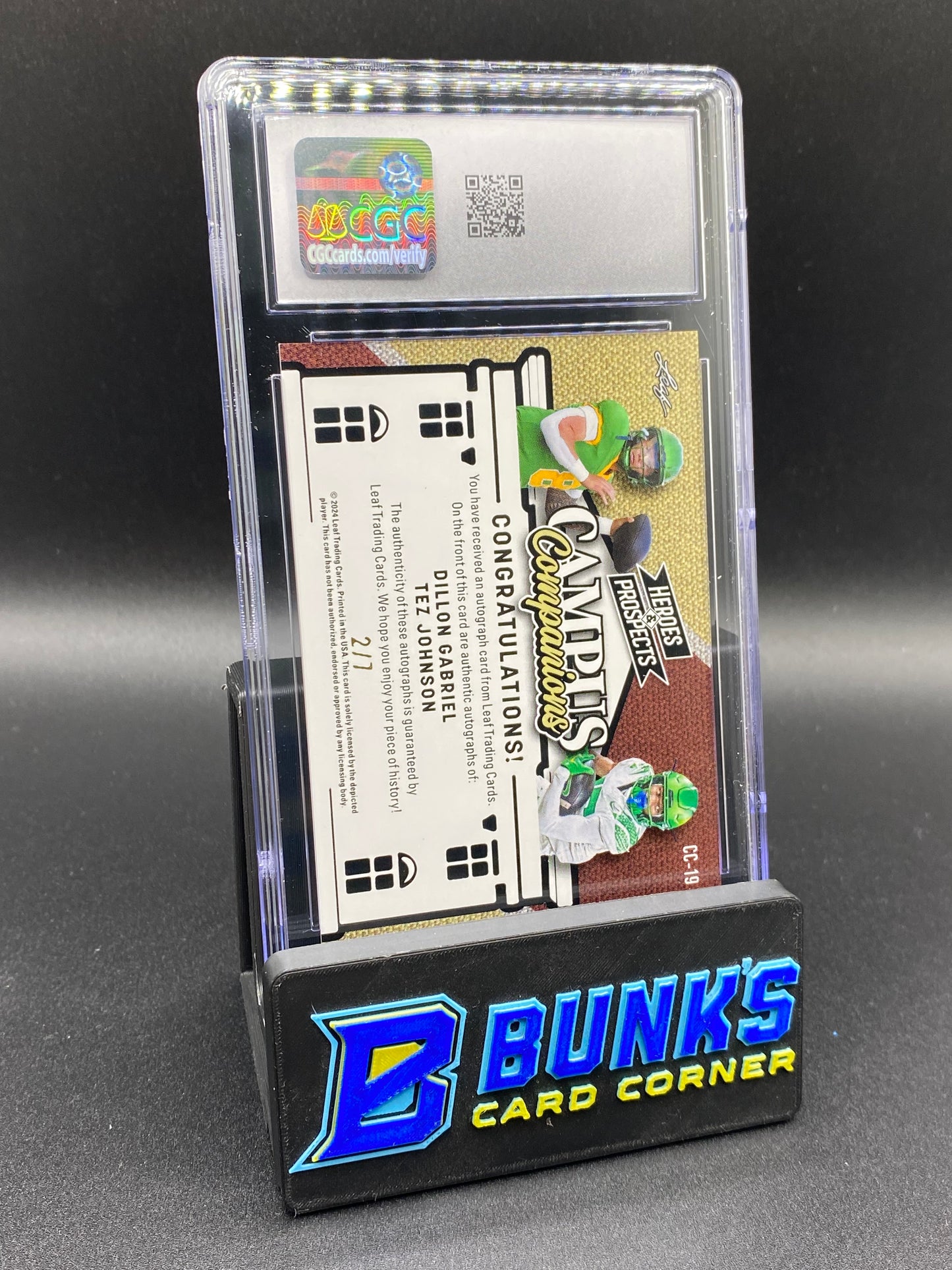 2024 Dillon Gabriel & Tez Johnson Red Autos CGC 9/10