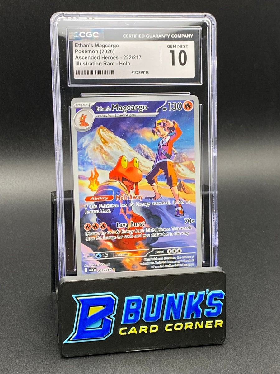 Ethan's magcargo Illustration Rare Ascended Heroes CGC 10