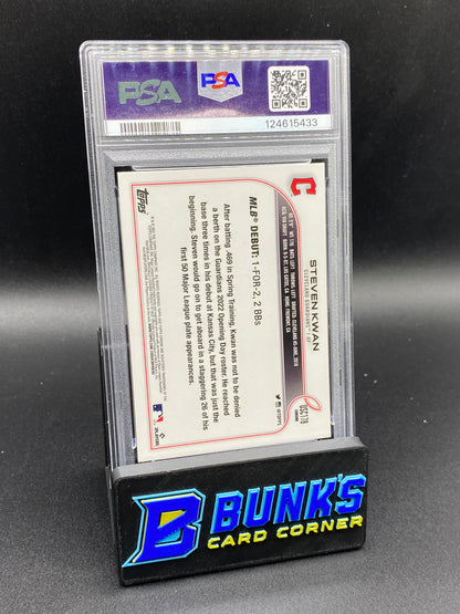 2022 Steven Kwan Purple Ref. PSA 10 Rc