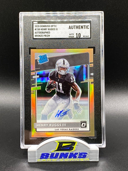 2020 Henry Ruggs III AUTOGRAPHED Rookie Card (Box B6)