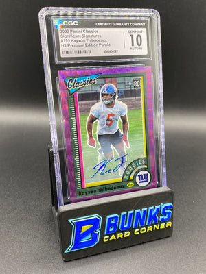 2022 Kayvon Thibodeaux H2 Premium Edition Purple 8/25 Auto CGC 10/10 Rc