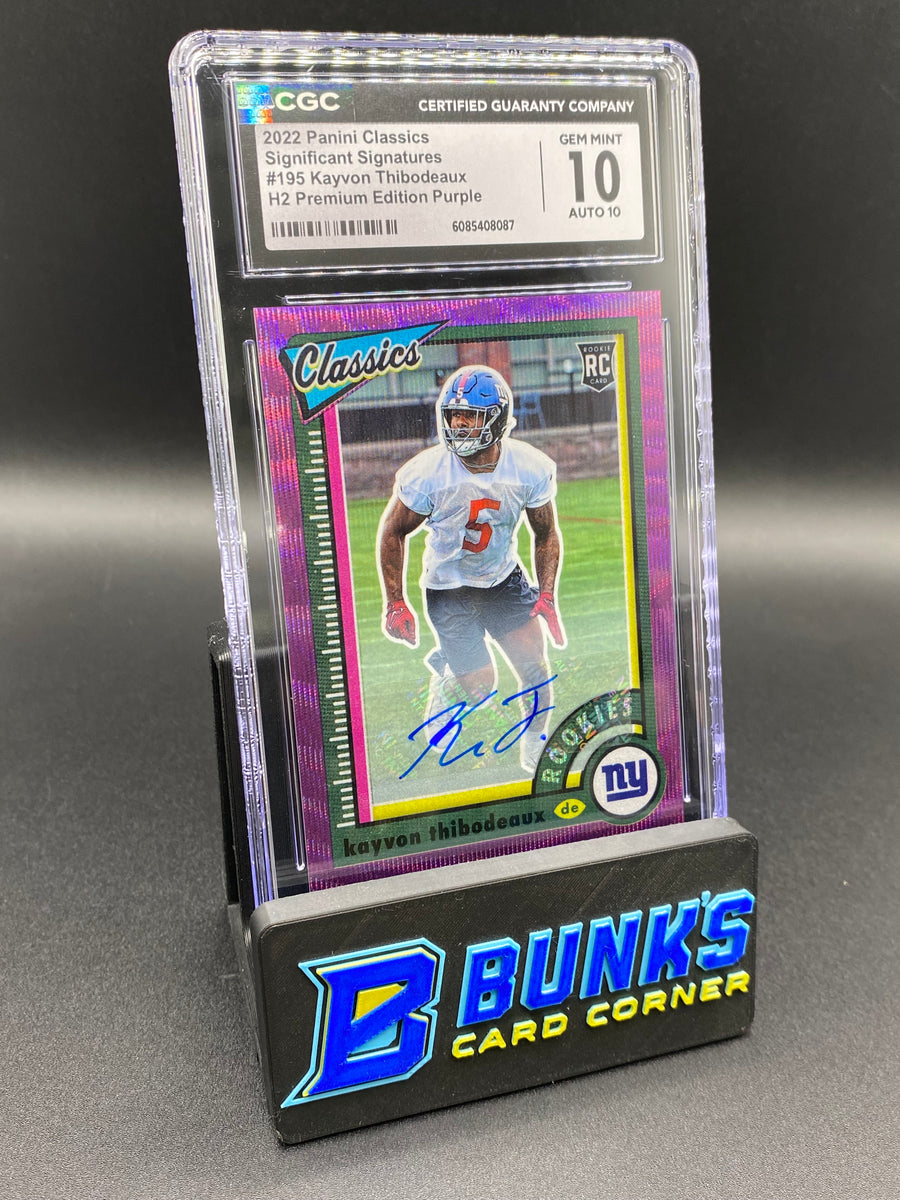 2022 Kayvon Thibodeaux H2 Premium Edition Purple 8/25 Auto CGC 10/10 Rc