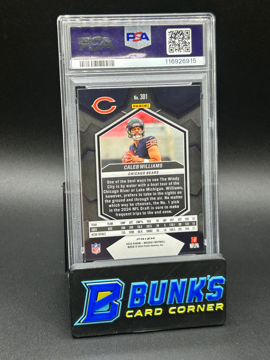 2024 Caleb Williams Reactive Blue Mosaic PSA 10 RC
