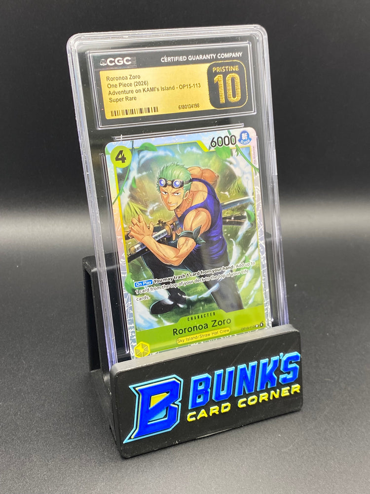 Roranoa Zoro Super Rare OP15-113 CGC PRISTINE 10
