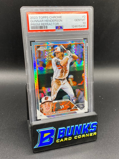 2023 Gunnar Henderson Prism Ref. PSA 10 Rc