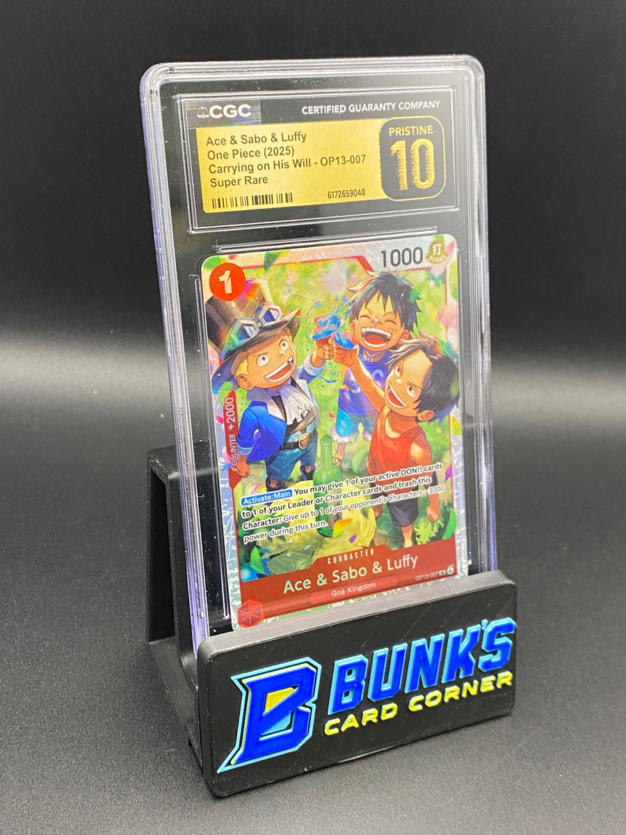 Ace & Sabo & Luffy Super Rare OP1-007 CGC PRISTINE 10