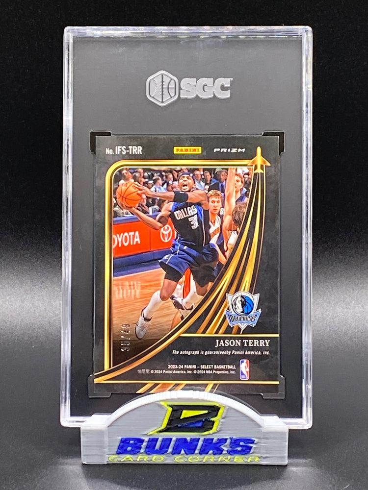 2023-24 Jason Terry AUTOGRAPHED Blue Prizm 35/49