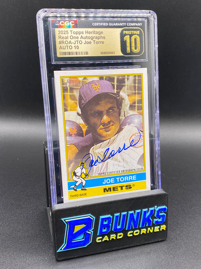 2025 Joe Torre Real One Auto  CGC PRISTINE 10