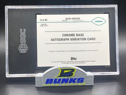 2024 Bob Griese AUTOGRAPHED Orange Refractor 9/25 (Box B10)