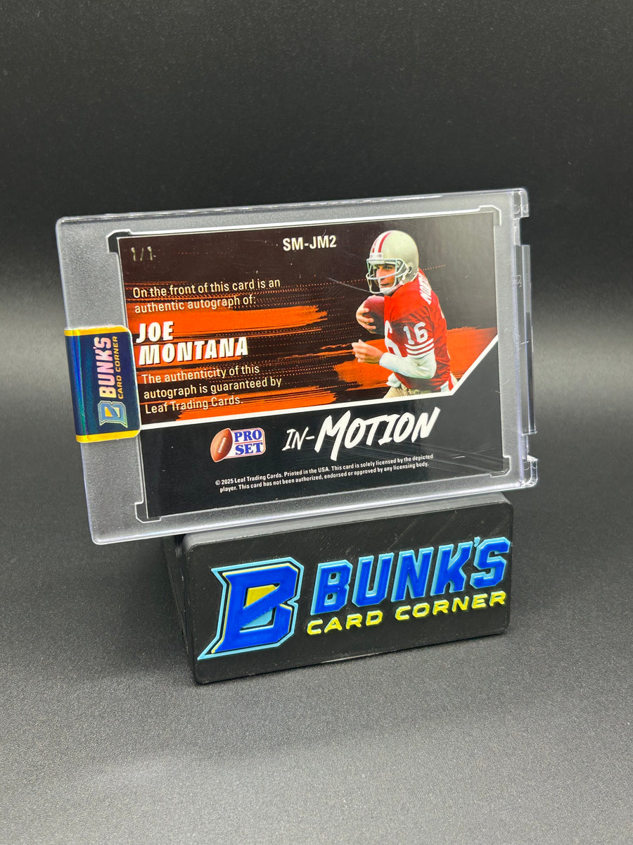 2025 Joe Montana Leaf Pro Set In Motion 1/1 Auto