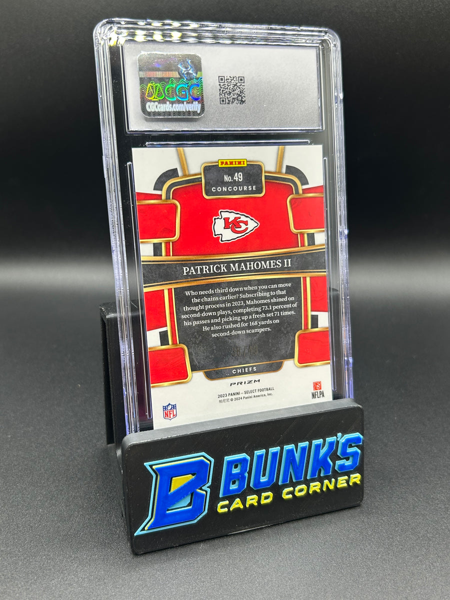 2023 Patrick Mahomes II Panini Select Red Disco 38/49 CGC 10