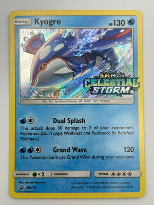 Kyogre Reverse Holo Celestial Storm NM
