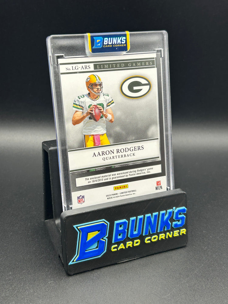 2023 Aaron Rodgers Panini Limited Gamers Game Used Patch on 10/4/2015 99/99