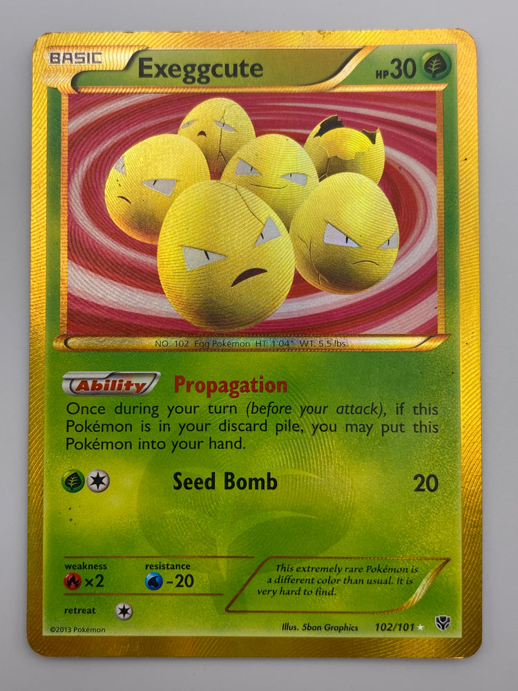 Exeggcute Reverse Holo Secret Rare Plasma Blast HP