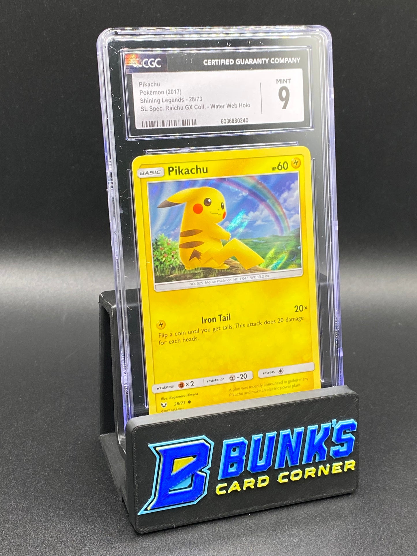 Pikachu Holo Shining Legends CGC 9