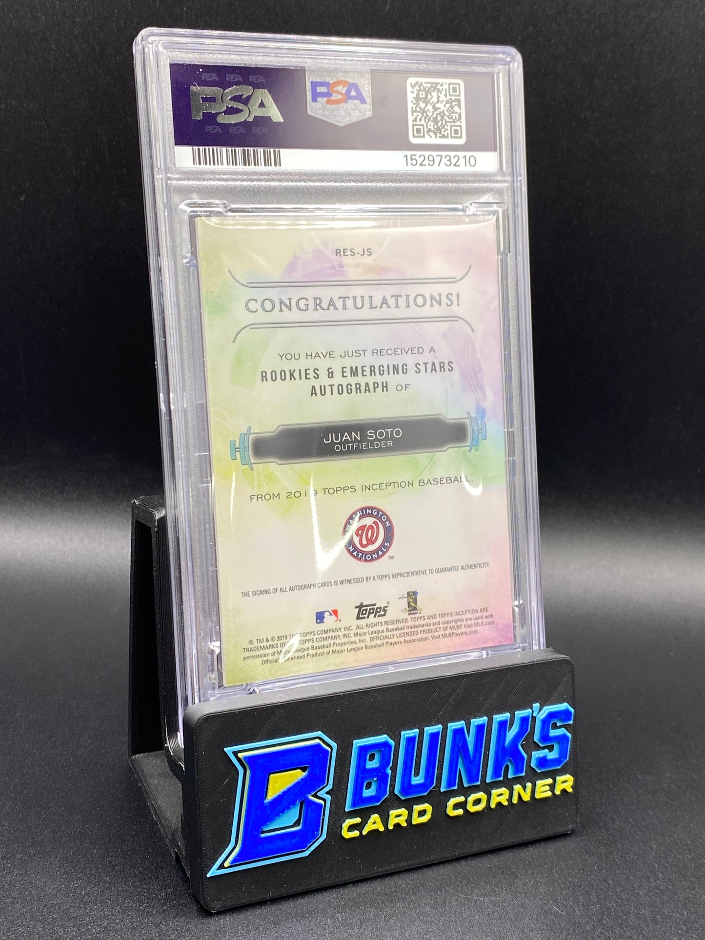 2019 Juan Soto Inception Magenta Auto 49/99 PSA 10