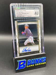 2022 Gold Foil Brooks Lee Auto 31/50 CGC Authentic Auto 9