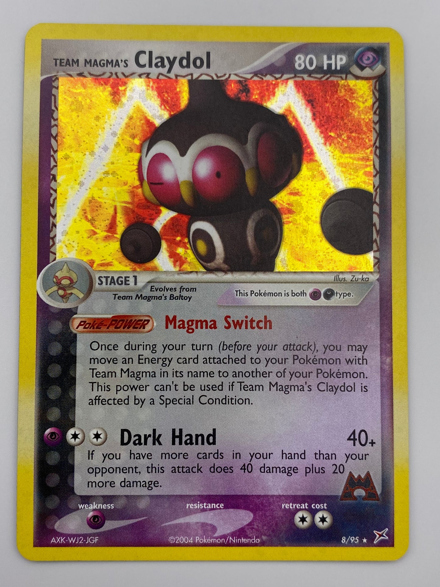 Team Magma's Claydol Holo Team Magma Vs Team Aqua NM
