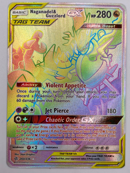 Naganadel & Guzzlord Gx Tag Team Secret Rare Cosmic Eclipse NM