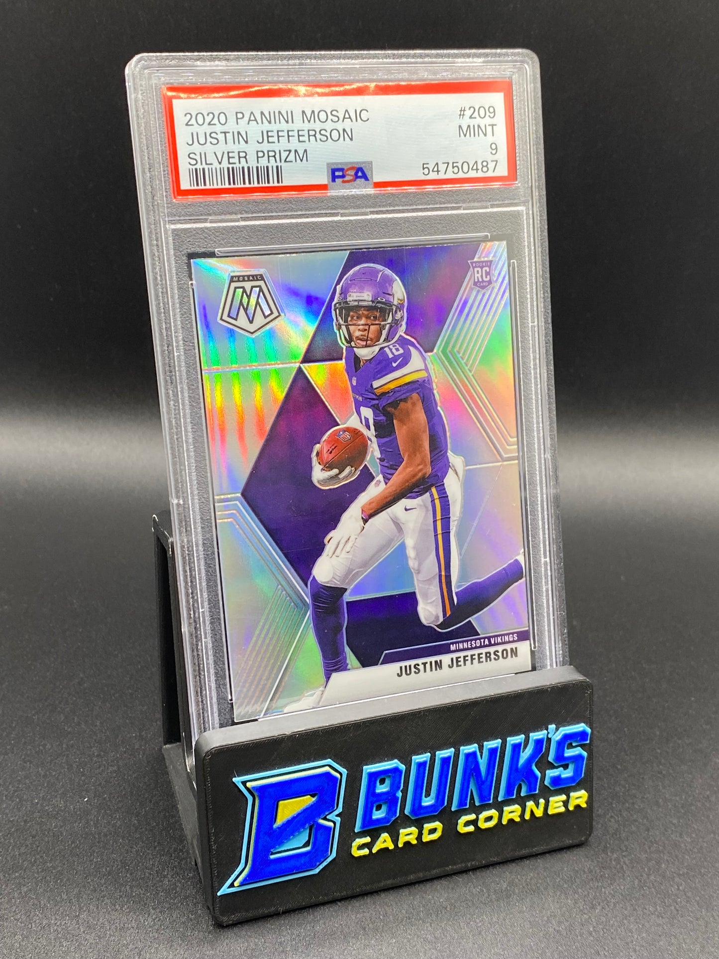 2020 Justin Jefferson Silver Prizm PSA 9