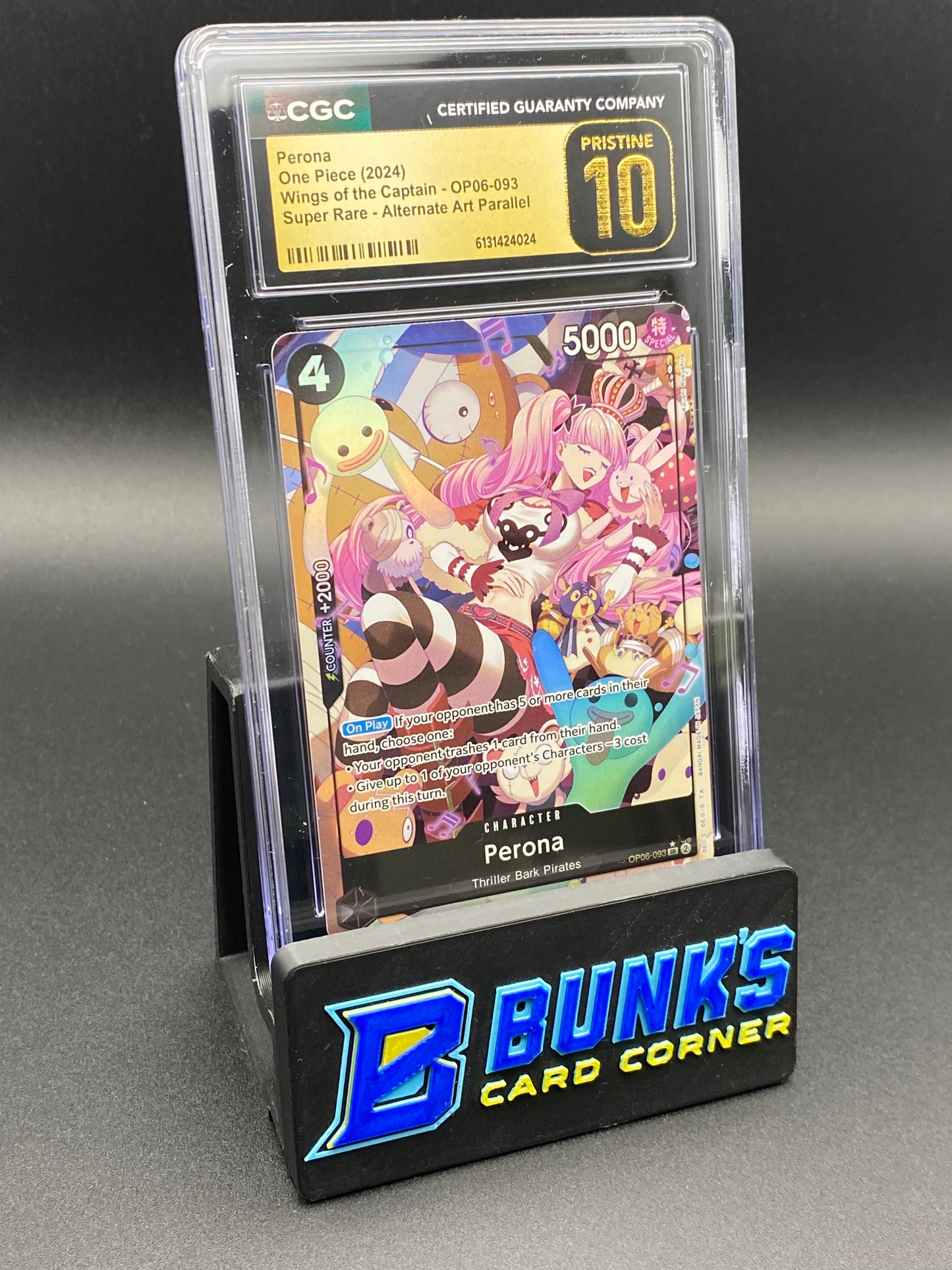 Perona Super Rare Alt Art Parallel OP06 CGC PRISTINE 10