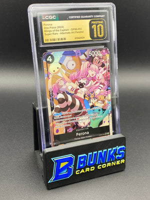 Perona Super Rare Alt Art Parallel OP06 CGC PRISTINE 10