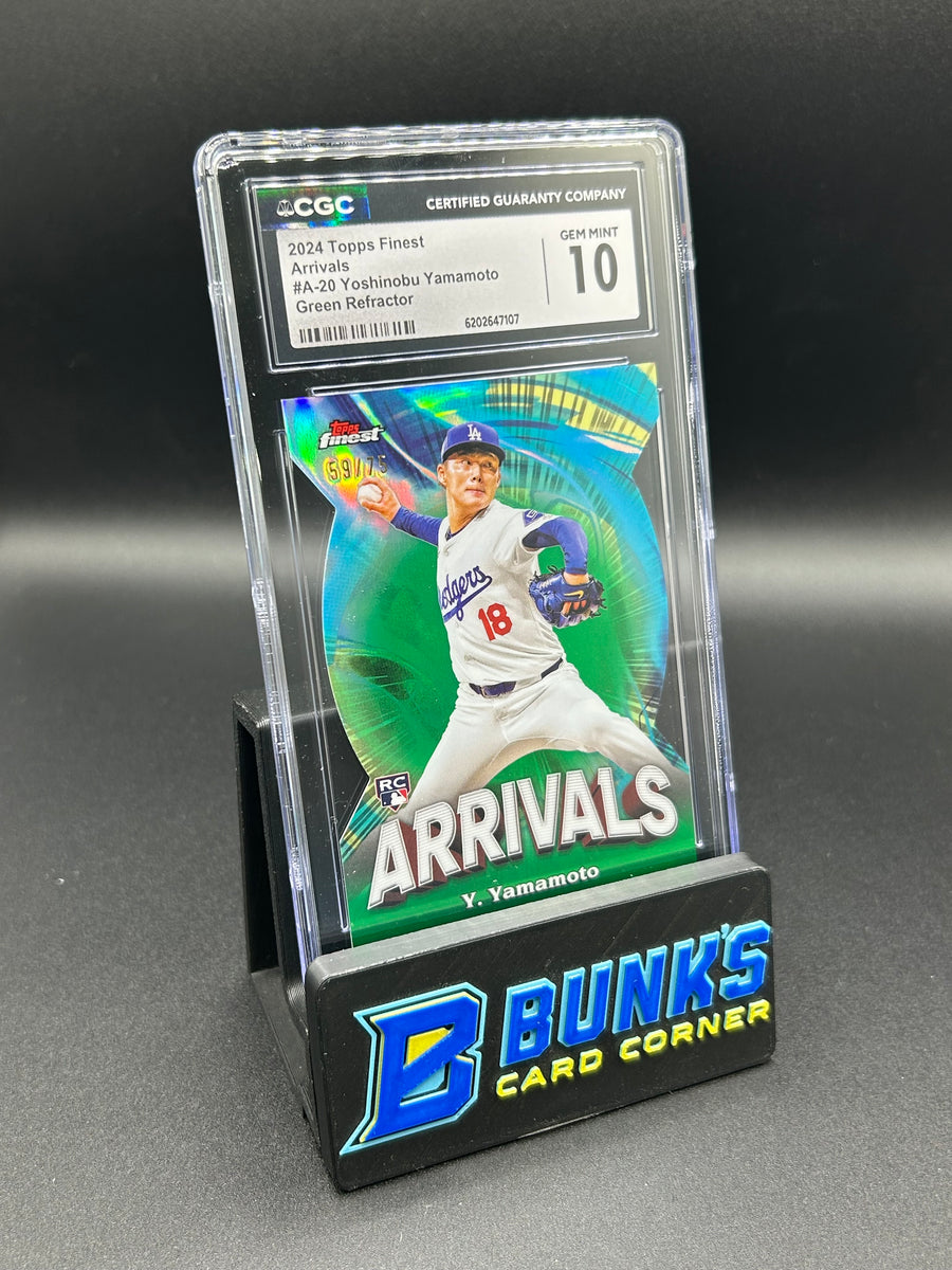2024 Yoshinobu Yamamoto Topps Finest Arrivals Green Refractor Rc 59/75