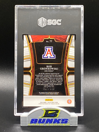 2023 Rob Gronkowski Black & Gold Squares Prizm 27/100 (Box B7)