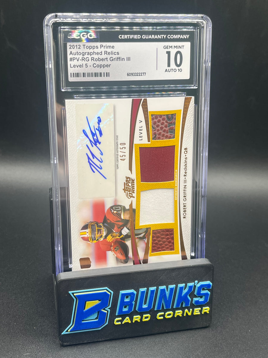 2012 Robert Griffin III Autographed Relics Copper CGC 10 45/50 RC