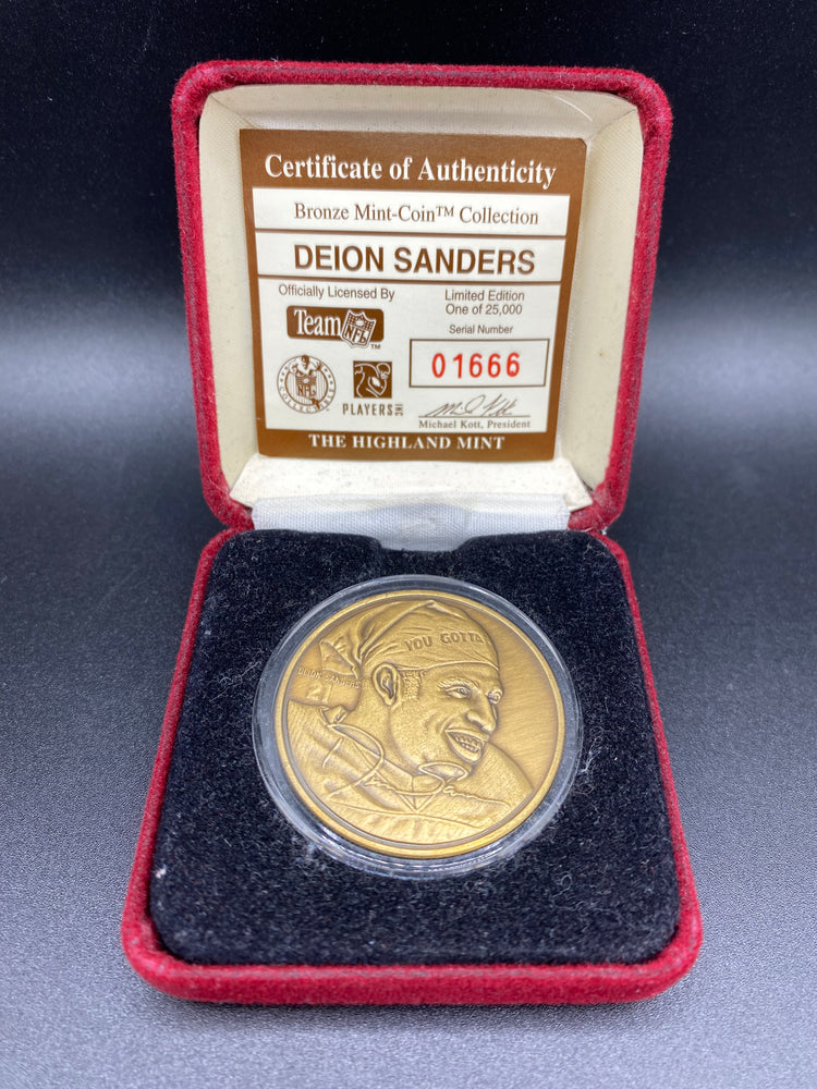 Marshall Faulk, Deion Sanders, & Dan Marino Bronze Mint-Coins