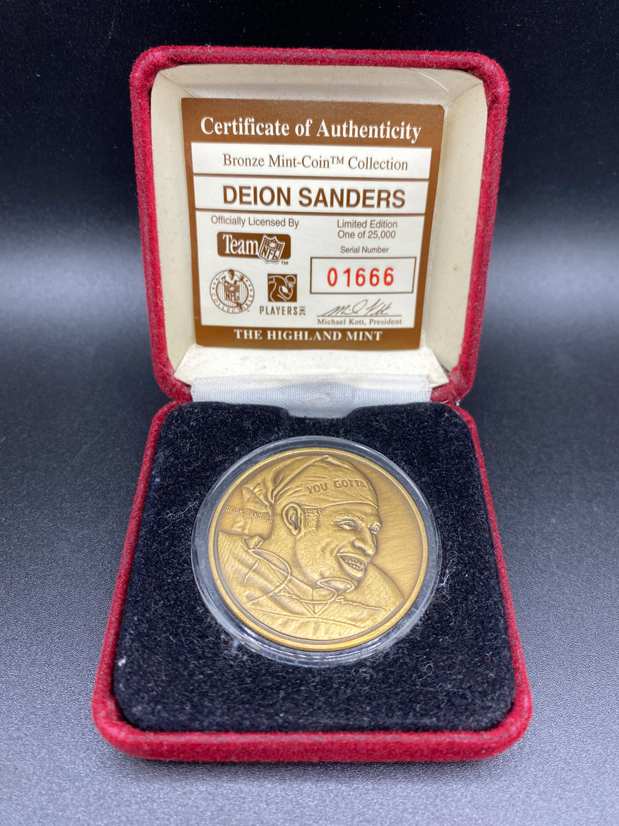 Marshall Faulk, Deion Sanders, & Dan Marino Bronze Mint-Coins