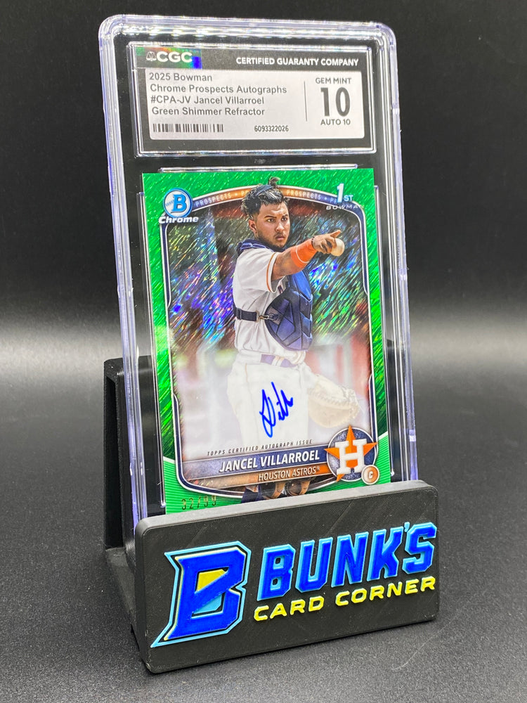 2025 Jancel Villarroel Green Shimmer Ref. 32/99 Auto CGC 10/10
