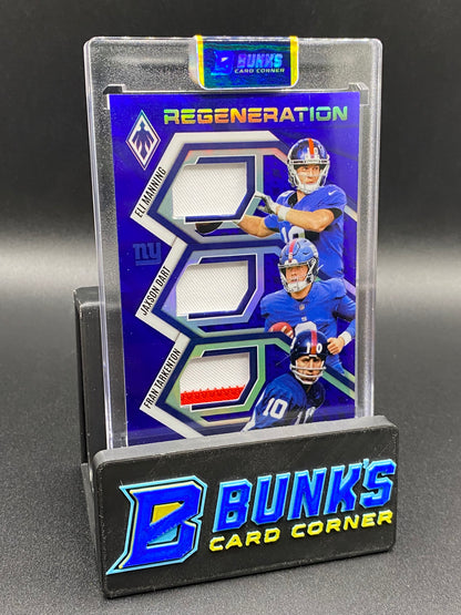 2025 Eli Manning & Jaxson Dart & Fran Tarkenton Patch Regeneration 154/199