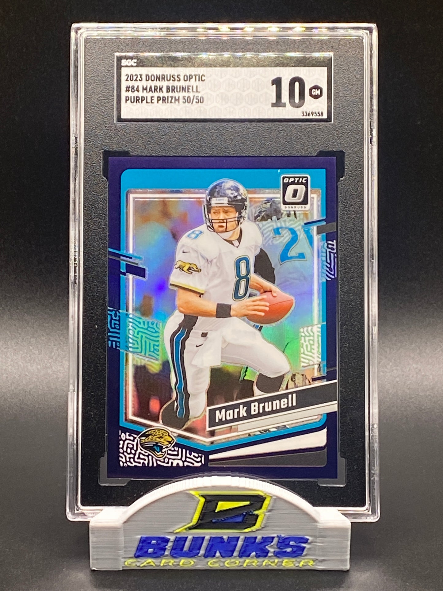 2023 Mark Brunell Purple Prizm 50/50 SGC 10