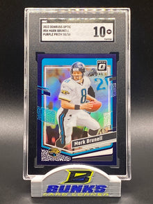 2023 Mark Brunell Purple Prizm 50/50 SGC 10
