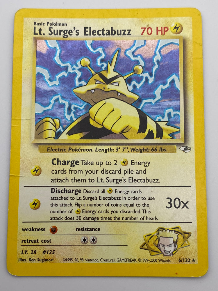 Lt. Surge's Electabuzz Holo Gym Heroes HP