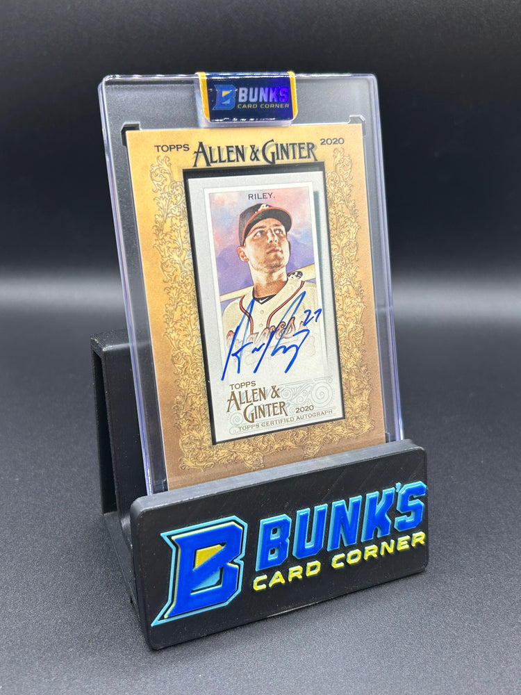 2020 Austin Riley Topps Allen & Ginter On-Card Auto-Blue
