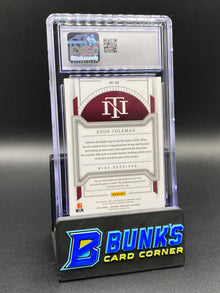 2024 Keon Coleman Blue College Materials Sig. 26/49 Rc CGC 10/10