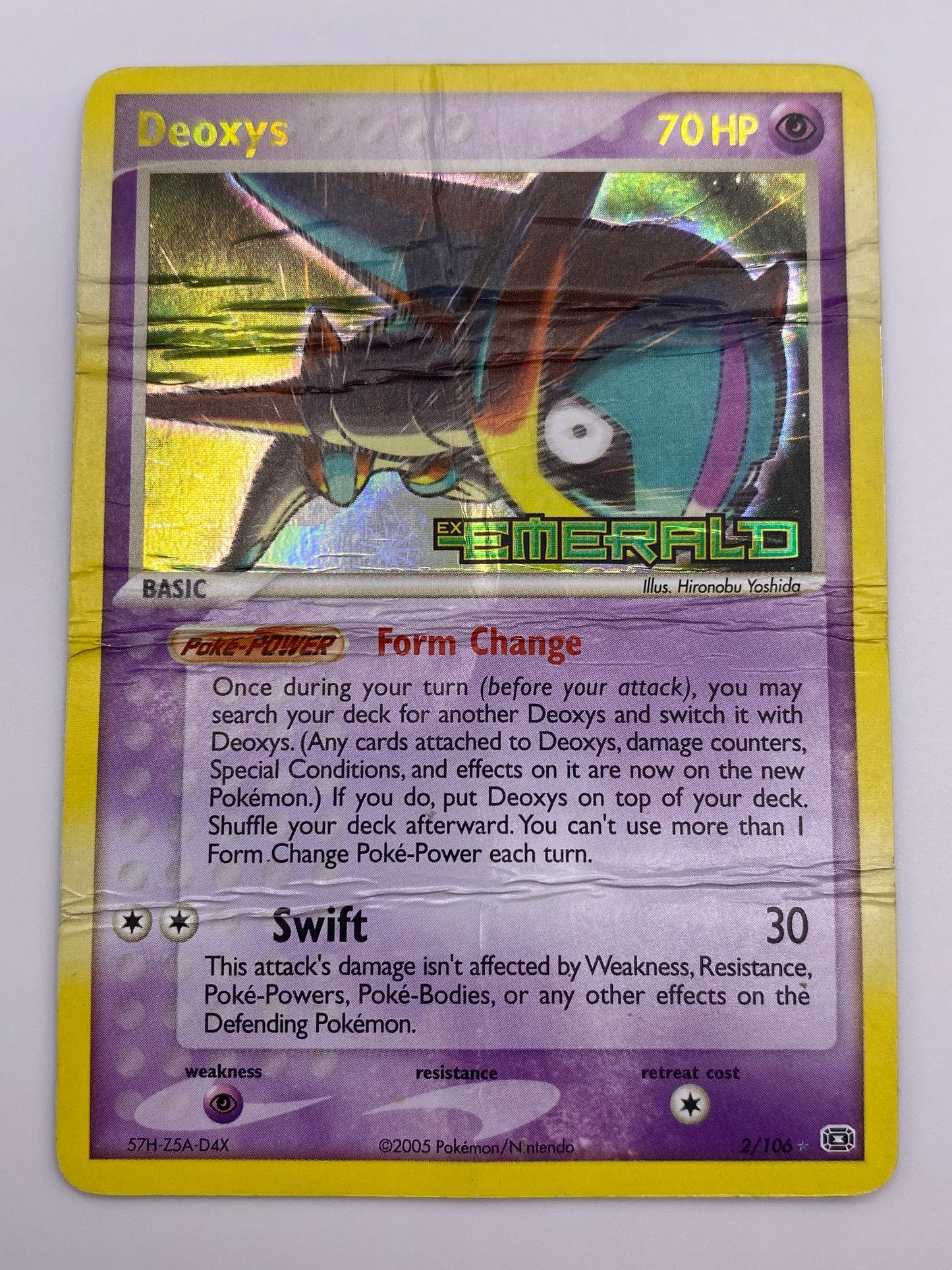 Deoxys Reverse Holo Emerald Stamped HP