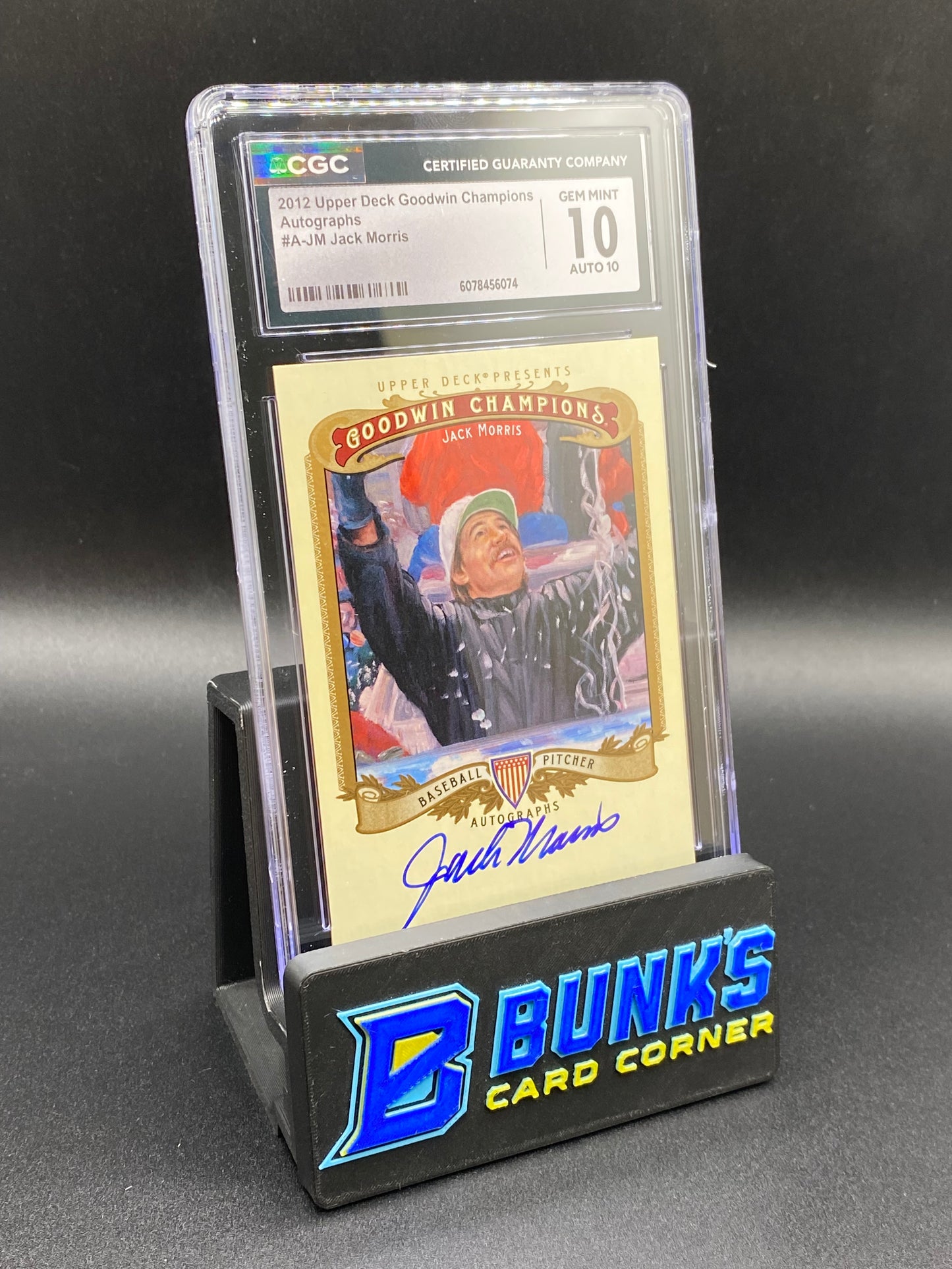 2012 Jack Morris Auto Goodwin Champions CGC 10/10