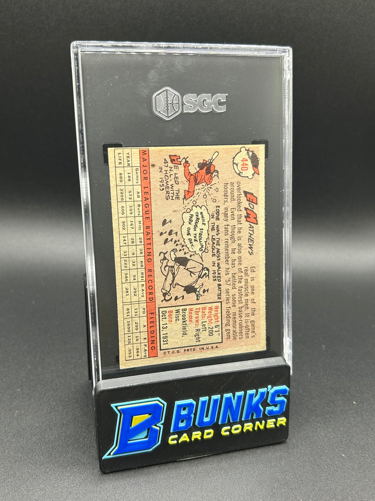 1958 Ed Matthews Topps #440 SGC 5