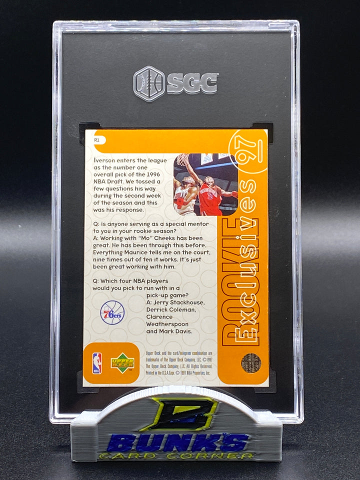 1996-97 Allen Iverson Rookie Exclusives SGC 9.5