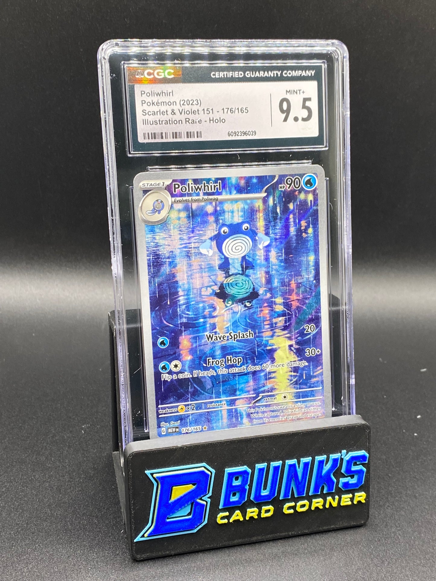 Poliwhirl Illustration Rare 151 CGC 9.5
