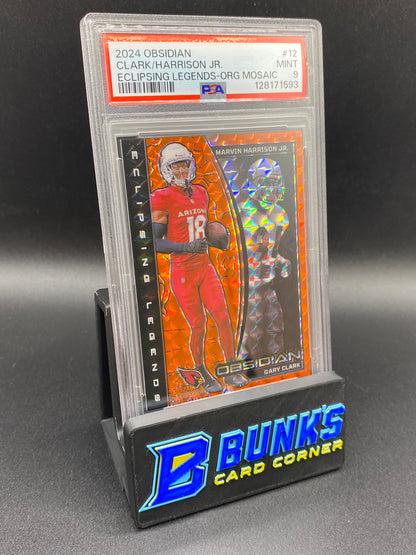 2024 Clark/Harrison Jr. Eclipsing Legends Orange Mosaic PSA 9