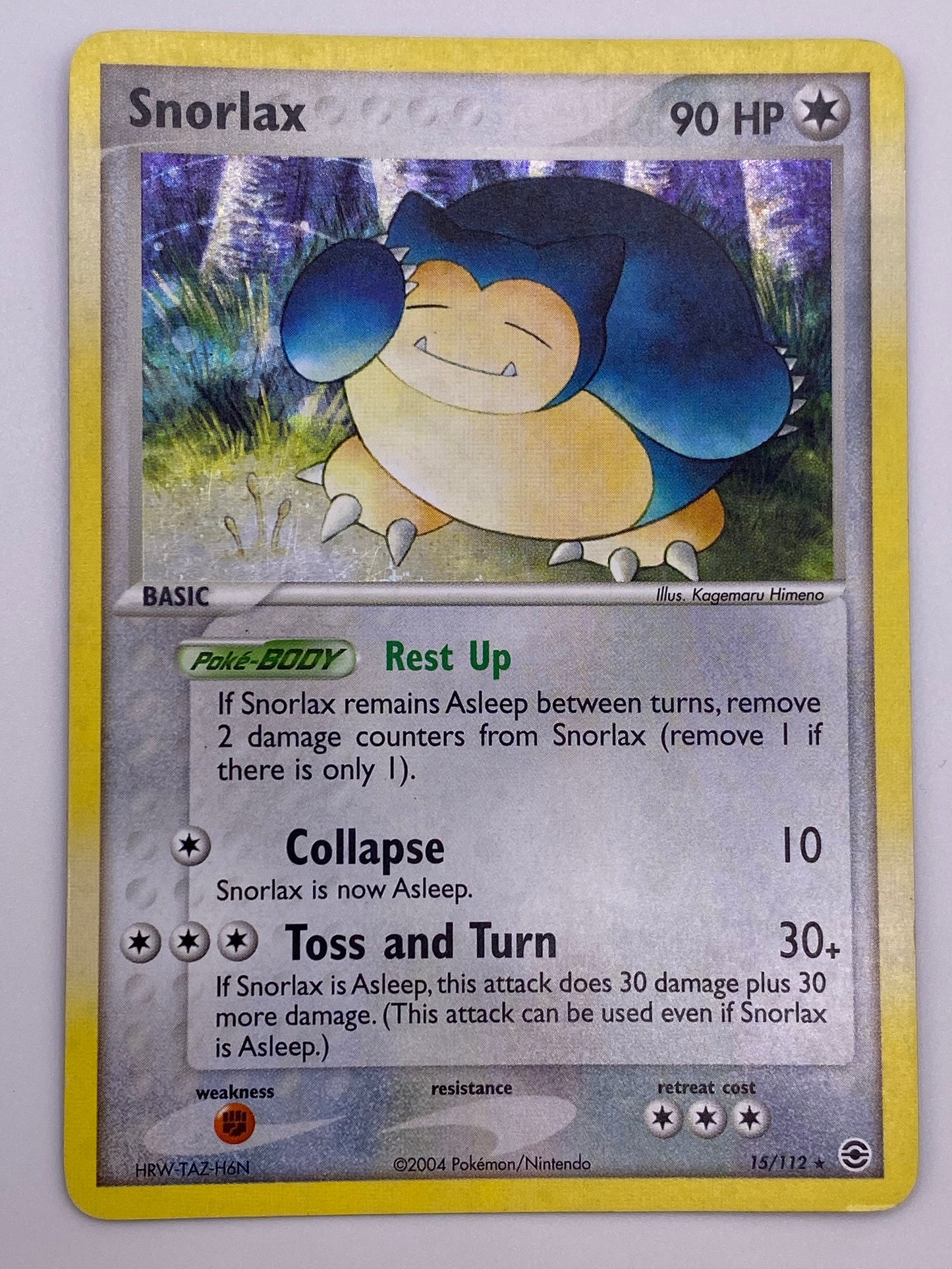Snorlax Holo Fire Red & Leaf Green LP